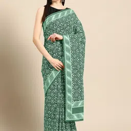 BUTA BUTI Floral Pure Cotton Saree-picture-39