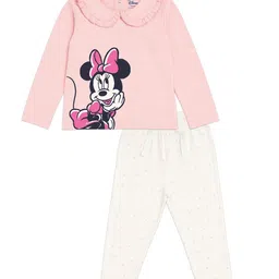 Nauti Nati Girls Printed Round Neck Pure Cotton Top With Leggings image 5