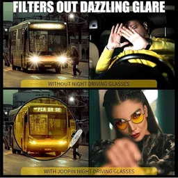 Arzonai Unisex Yellow Lens & Black Round Sunglasses with UV Protected Lens image 4