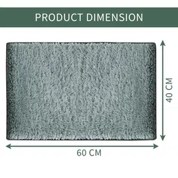 Aura Grey Self-Design Anti-Skid Doormats image 5