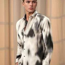 Metronaut Abstract Printed Spread Collar Casual Shirt image 3