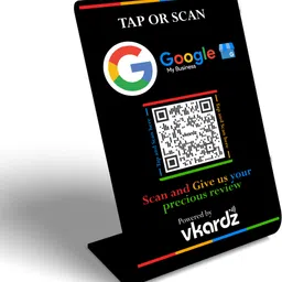 vkardz Google Review NFC Standee with Google Review NFC Business Card image 3