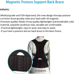 orthopine Magnetic Therapy Posture Support Back Brace Relieves Neck, Back and Spinal Pain Back / Lumbar Support image 4