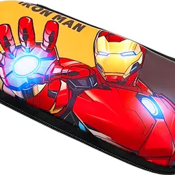 poksi Ironman EVA Pencil pouch for Kids| Pencil box for Boys and Girls| Double zipper to lock| Added Inside zipper and seperator Art EVA Pencil Box image 1