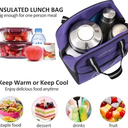 onego Portable Tiffin Bag – Perfect Lunch Bag for School, College & Office Carry 1 Containers Lunch Box image 2