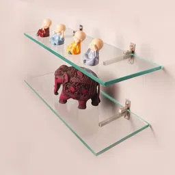 Glass Shelf Suitable For Bathroom, Kitchen, Living room, Glass Wall Shelf-image-8