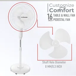 shatak Table Fan Blade Use to 16 Inch Any Brand Pedestal Stand Fan And WAll/ Table Fan 400 3 Blade Exhaust Fan image 5