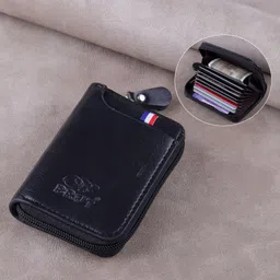 watchstar Men & Women Casual, Formal Black Genuine Leather RFID Card Holder-picture-10