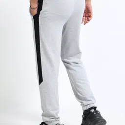glitchez Men Colorblock Grey Track Pants image 2