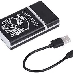 Viraan Slide 2 in 1 Rechargeable USB Electric Cigarette Lighter Case for Smoking, Windproof Case Stylish Box for Women/Men Legend Cigarette USB Charger image 2