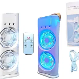 Navalkishori Double Ended Spray Fan Desk Fan with Mist Office and home zx12 Double Ended Spray Fan Desk Fan with Mist Office and home DC10 USB Air Cooler image 4