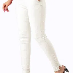 ladibite Women Skinny Fit Black Cotton Blend Trousers-picture-14