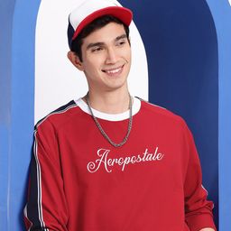 Aeropostale Brand Logo Embroidered Raglan Sleeves Sweatshirt-picture-32