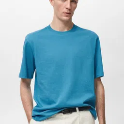 MANGO MAN Pure Cotton Relaxed T-shirt-picture-54