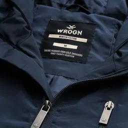 WROGN Men Navy Blue Solid Sporty Jacket image 2
