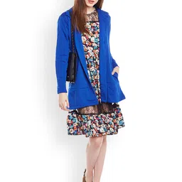 Belle Fille Women Blue Overcoat image 5