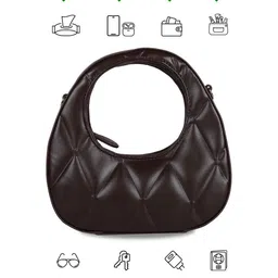 MINI WESST Women Textured Structured Handheld Bag image 2