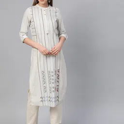 W Women Straight Cotton Kurta-image-69
