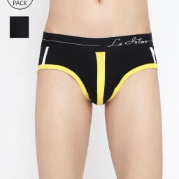 La Intimo Black Comfort Fit Briefs - Pack Of 2-picture-37