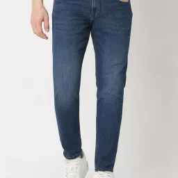 Spykar Blue Cotton Slim Fit Jeans-image-31