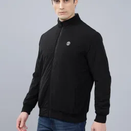 Cantabil Black Nylon Regular Fit Reversible Jacket image 4