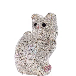 MINI WESST Silver Embellished Clutch image 4