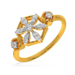Kisna Diamond & Gold Jewellery Miriam 14k (585) Diamond & Gold Ring For Women-picture-25