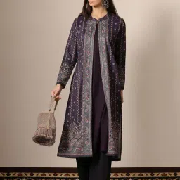 Libas Burgundy Straight Fit Printed Kurta With Inner image 5