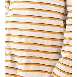 Anthrilo Boys Grey & Yellow Striped Full Sleeves T-Shirt image 4