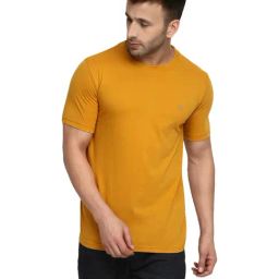 Chkokko Mustard Regular Fit T-Shirt-picture-28