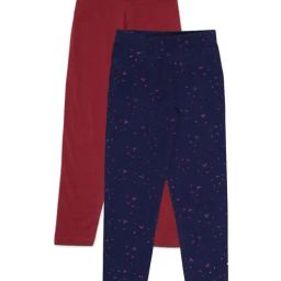 Plum Tree Kids Navy & Red Printed Leggings (Pack of 2)-picture-37