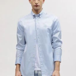 GANT Solid Button Down Slim Fit Shirt-picture-19