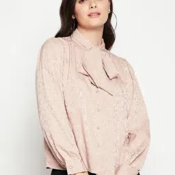 MADAME Beige Printed Top-image-56