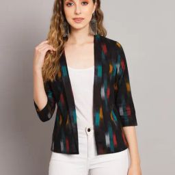 DECKEDUP Black Cotton Printed Shrug-picture-38