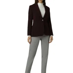 Van Heusen Maroon Plain Blazers image 4