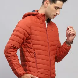 Monte Carlo Rust Regular Fit Quilted Hooded Jacket image 4