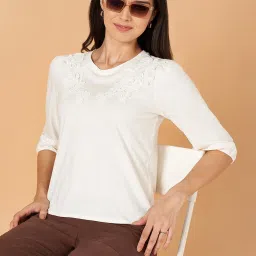 Honey By Pantaloons White Cotton Regular Fit Tops And Tees image 4