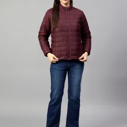 Cantabil Maroon Regular Fit Puffer Jacket image 4
