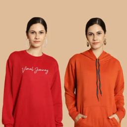 Vimal Jonney Maroon & Rust Printed Sweatshirt - Pack Of 2-picture-8