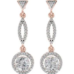 Sparkles Lab Grown Diamond 14k (585) Rose Gold Earrings for Women-picture-47