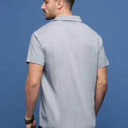 showoffff Showoff Grey Cotton Relaxed Fit Shirt image 4