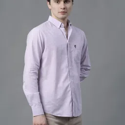 Red Tape Purple Cotton Regular Fit Shirt image 4