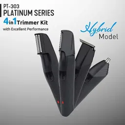 Groomiist PT-303 Platinum Series Cordless 4 in 1 Grooming Kit - 60 Min Runtime (Black) image 3