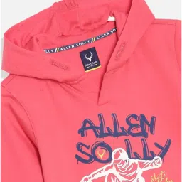 Allen Solly Boys Pink Printed Full Sleeves Sweatshirt image 4