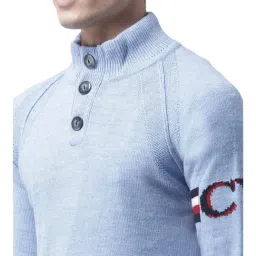 Club York Light Blue Raglan Sleeves Sweater image 4