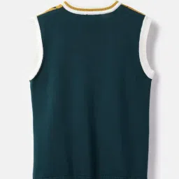 United Colors Of Benetton Boys Multicolor Cotton Regular Fit Chequered Sweater image 2