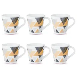 Larah by Borosil White Ceramic Tea & Coffee Mug - Set fo 6 160ml-image-63