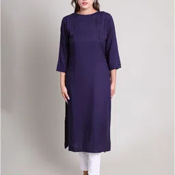 DELIS Boat Neck Straight Kurta-picture-21