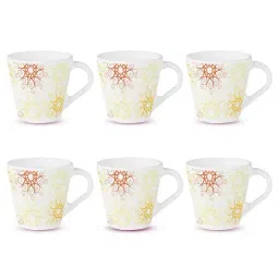 Larah by Borosil White Ceramic Tea & Coffee Mug - Set fo 6 160ml-image-74