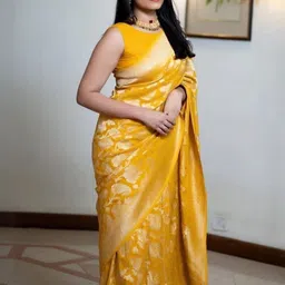 Demure Clothing Co Woven Design Zari Banarasi Saree image 3